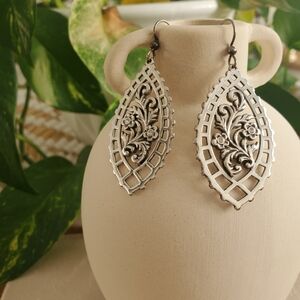 Brighton Teardrop Style Silver Earrings